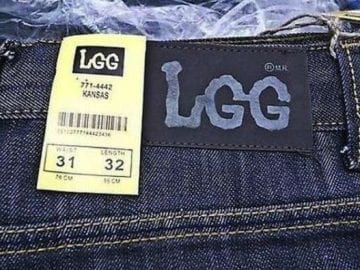 Falsos jeans Lee fabricados en China replica estafa