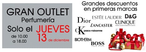 Outlet Perfumería y Cosmética :  Sólo este jueves 13! Outlet Perfumería y Cosmética :  Sólo este jueves 13!