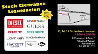 WeYoose : Venta pop-up outlet en Roda de Barà! WeYoose : Venta pop-up outlet en Roda de Barà!