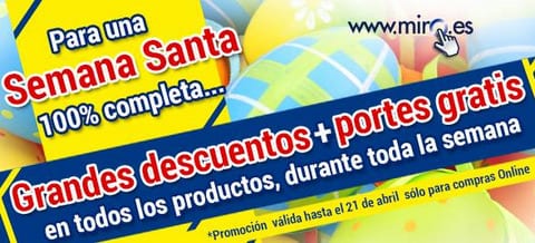 Miró Baix Cost - Promoción gastos envío gratis en Semana Santa