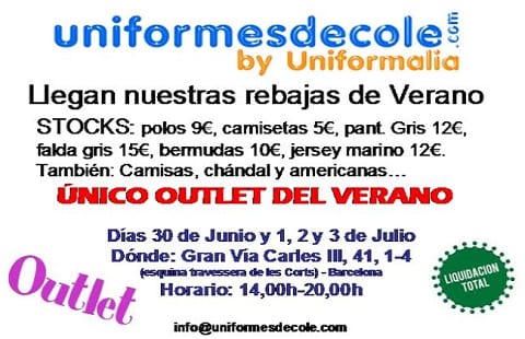 Uniformes de Cole Outlet Verano - Noticias Outlet en Barcelona 200