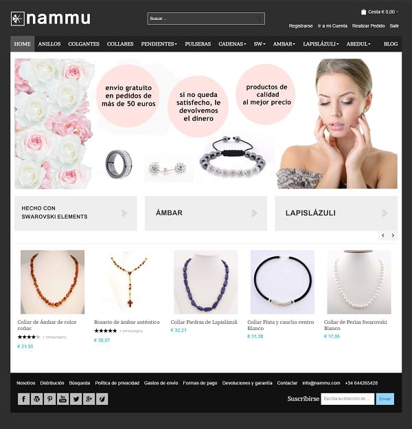 Tienda online joyería Swarovski Elements - Nammu